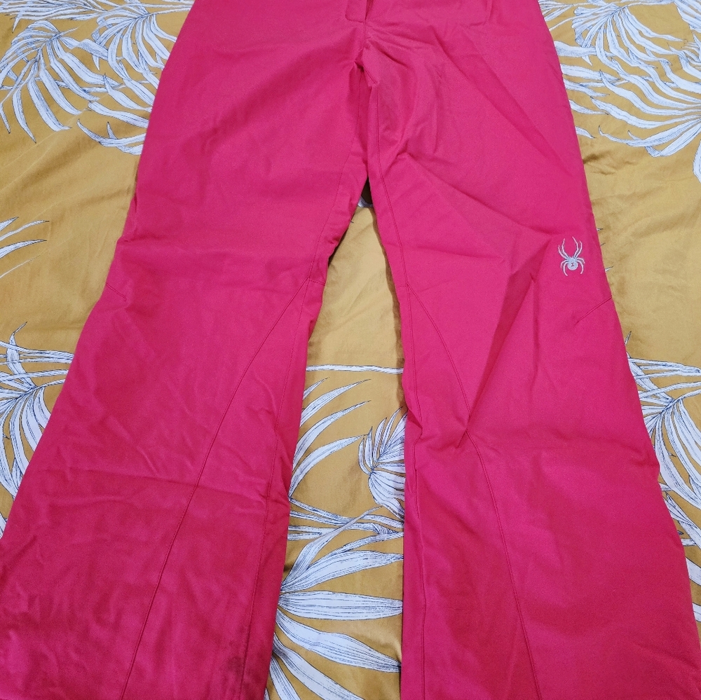 Spyder Hot Pink Flare Leg Snow Ski Pants - Picture 6 of 10
